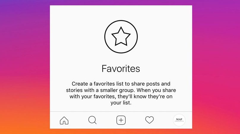 MAP Communication Instagram Feed Preferiti Seguiti